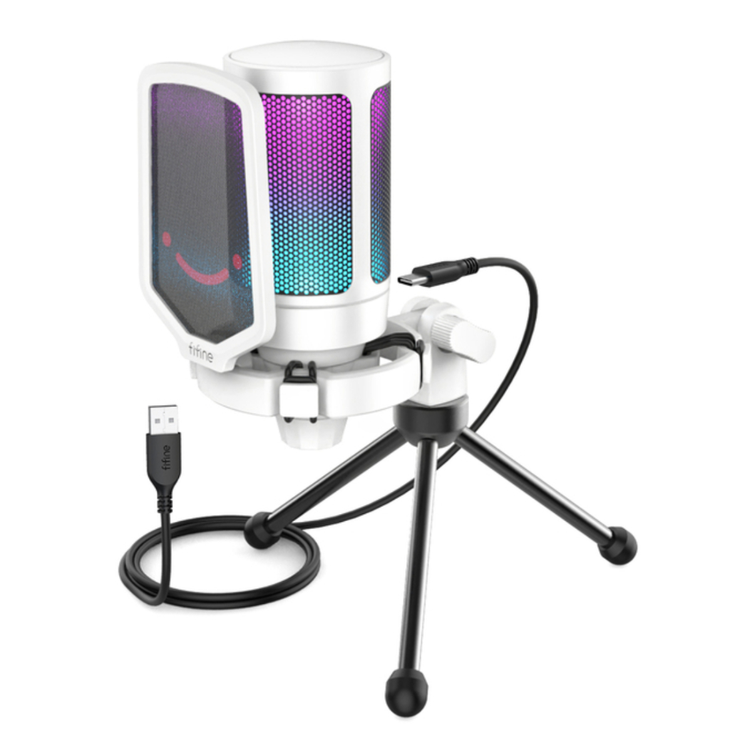 Microfone Fifine Ampligame A6v Condensador Cardioide Branco | Shopee Brasil