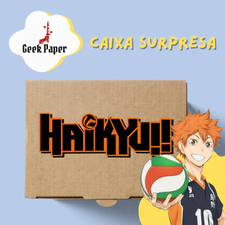 Kit Caixa com Tema Haikyuu!! Vôlei Anime Mangá Personalizado Presente Otaku Bokuto Hinata Kuroo