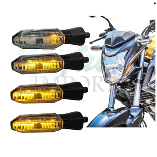Kit 2 ou 4 Piscas Slim Moto Seta Universal Led SEQUENCIAL