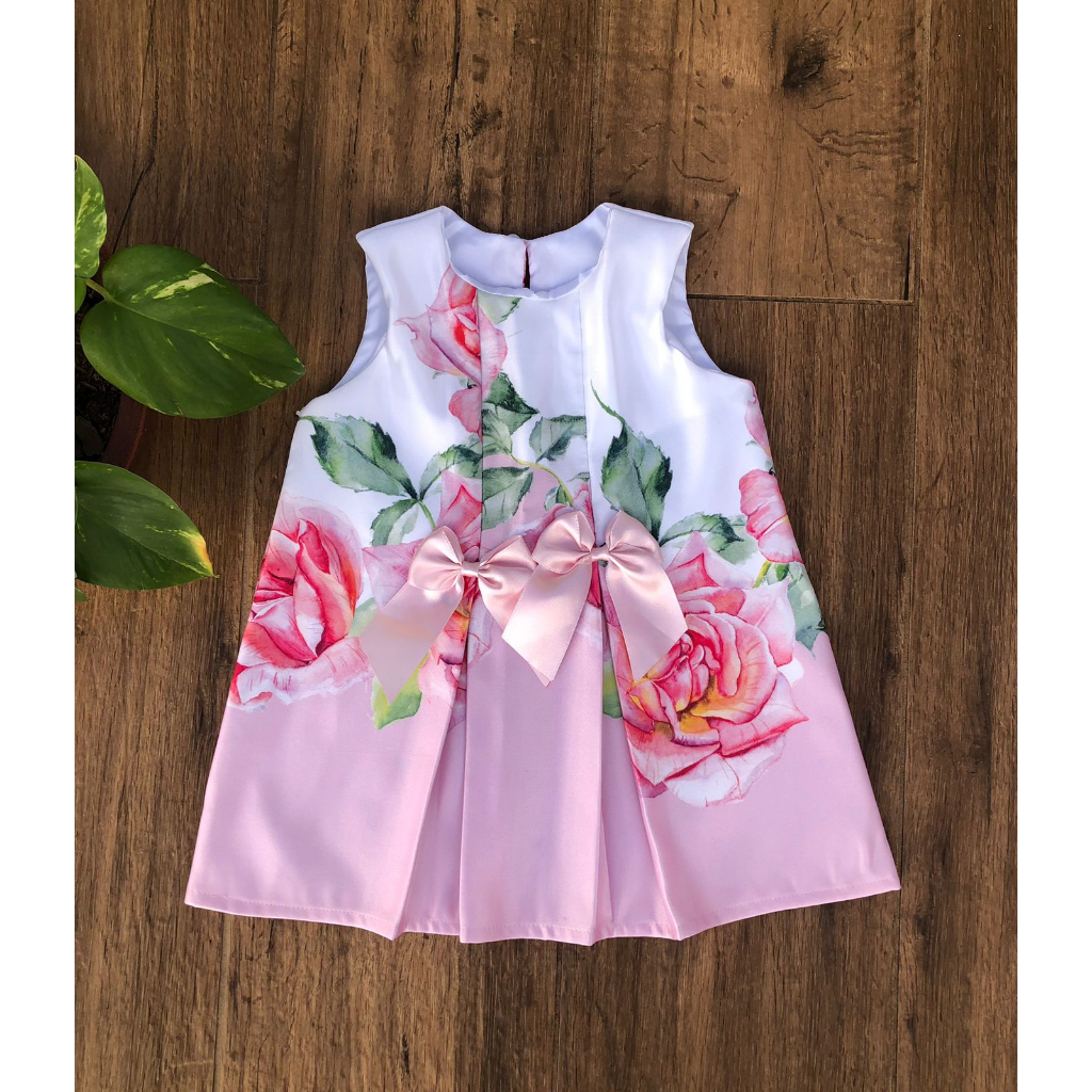 Vestido infantil bebe menina 1 ano floral | Shopee Brasil