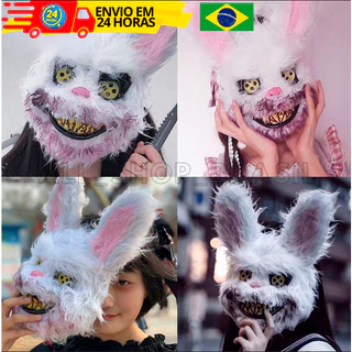Máscara De Halloween Coelho Assustadora - Killer Bunny - Spooky - Fantasia De Halloween Cosplay