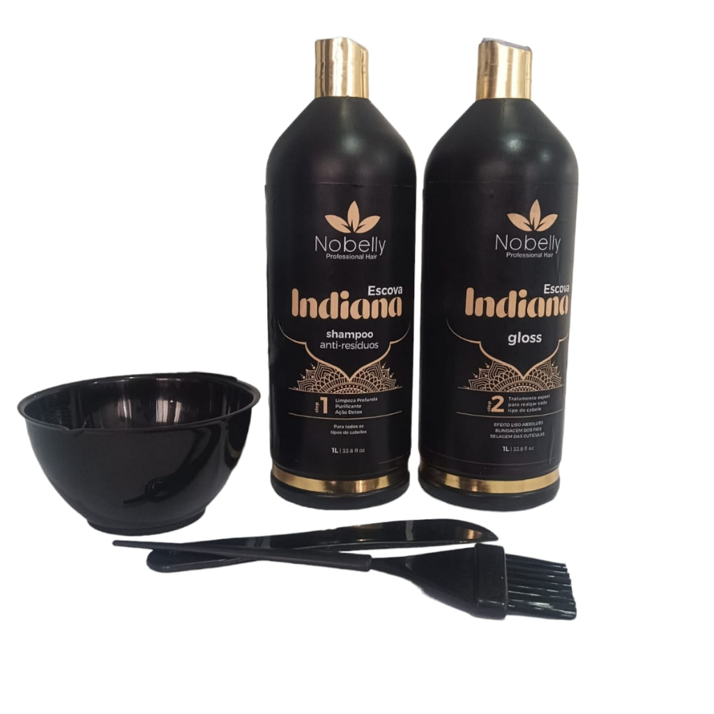 Progressiva Indiana liso Absoluto Shampoo + Gloss Redutor 1000 ml ...