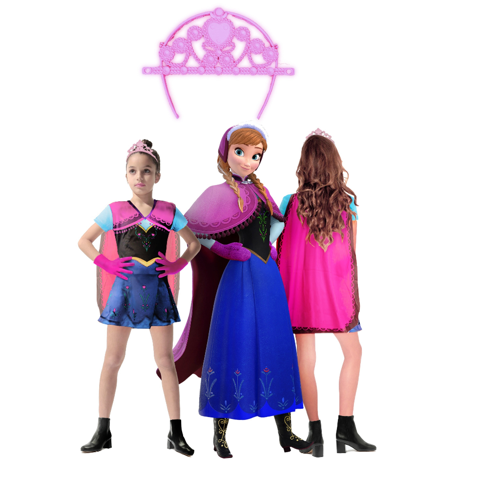 Vestido fantasia infantil - Anna Frozen - Baby Fashion & Fun