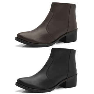 Bota Feminina Botinha De Couro Cano Curto Confortável Moderna Envio Imediato