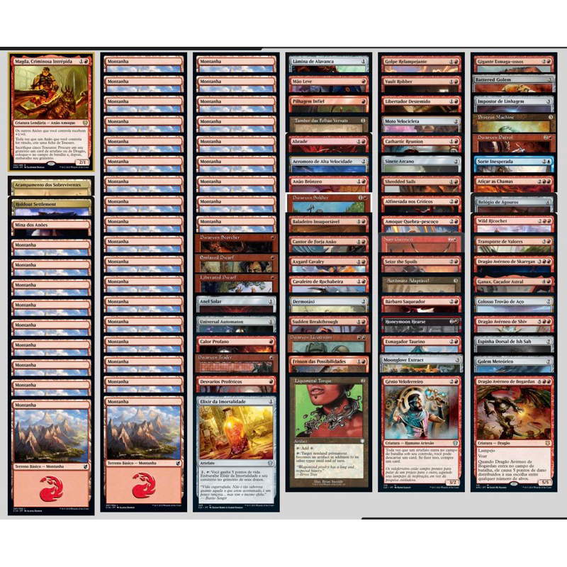 deck commander Magda, Brazen outlaw anões combo magic the gathering deck treasure e dragões mtg monored