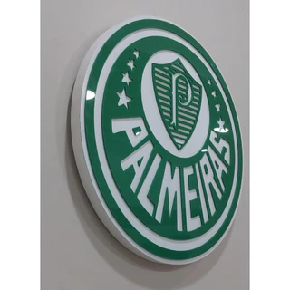 Quadro Escudo Palmeiras Palestra Itália Em Alto Relevo Mdf