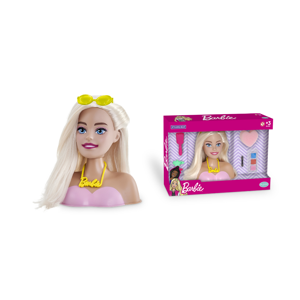 Boneca Barbie Busto Styling 12frases Penteados Maquiagem - R$ 218,99