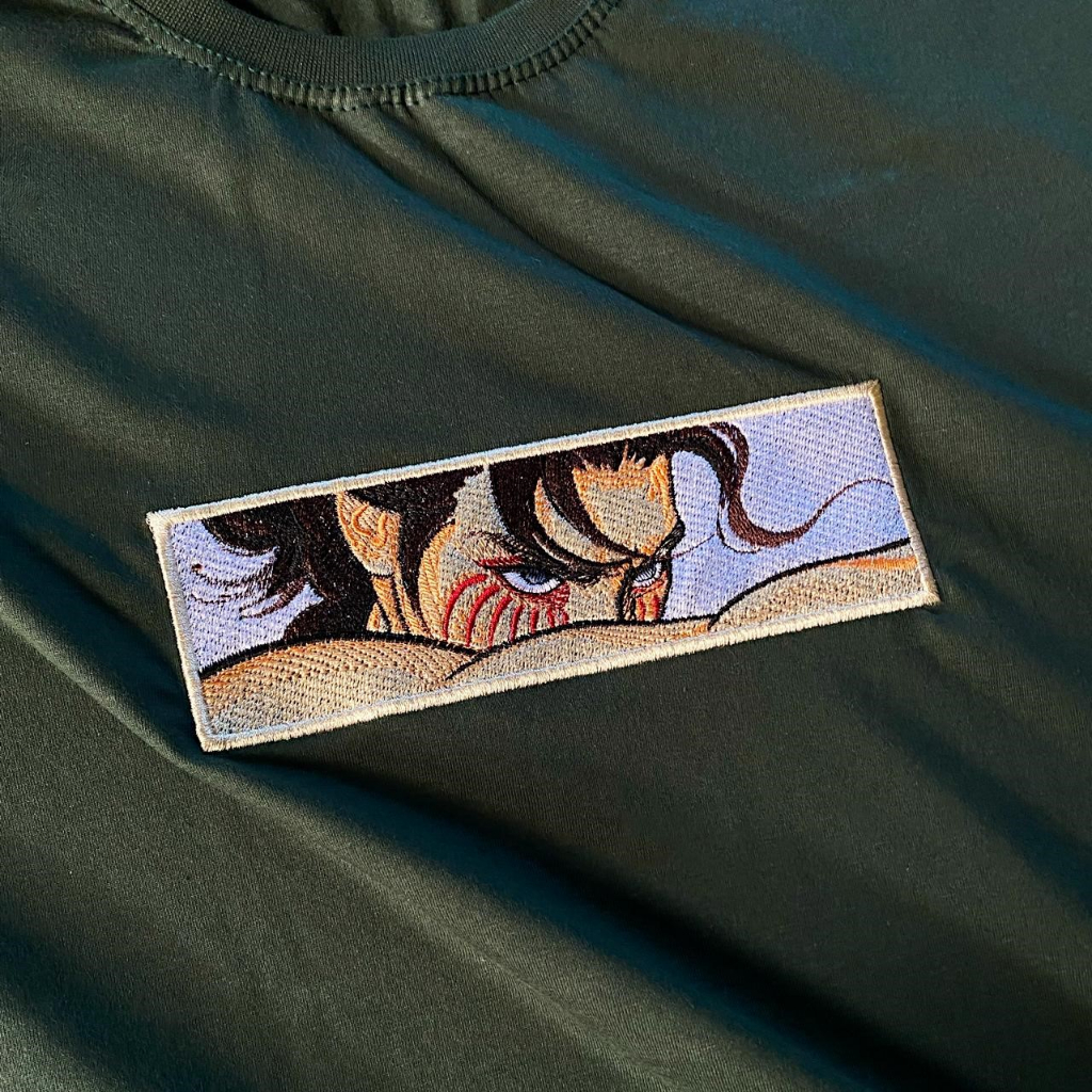 Camiseta Eren lucifer bordado Shingeki no kyojin camisa anime eren bordado
