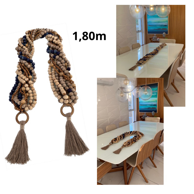Colar de mesa grande até 1,80m grosso largo 10 camadas decoração ...