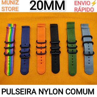 Pulseiras 20mm Amazfit Bip, GTS, GTR 42mm, GST, RS4 Plus RT 2 Pulseira Nylon Comum Correia