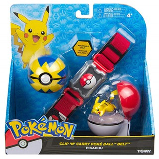 Pokemon Conjunto de Ação Cinto Porta Pokebola Pikachu