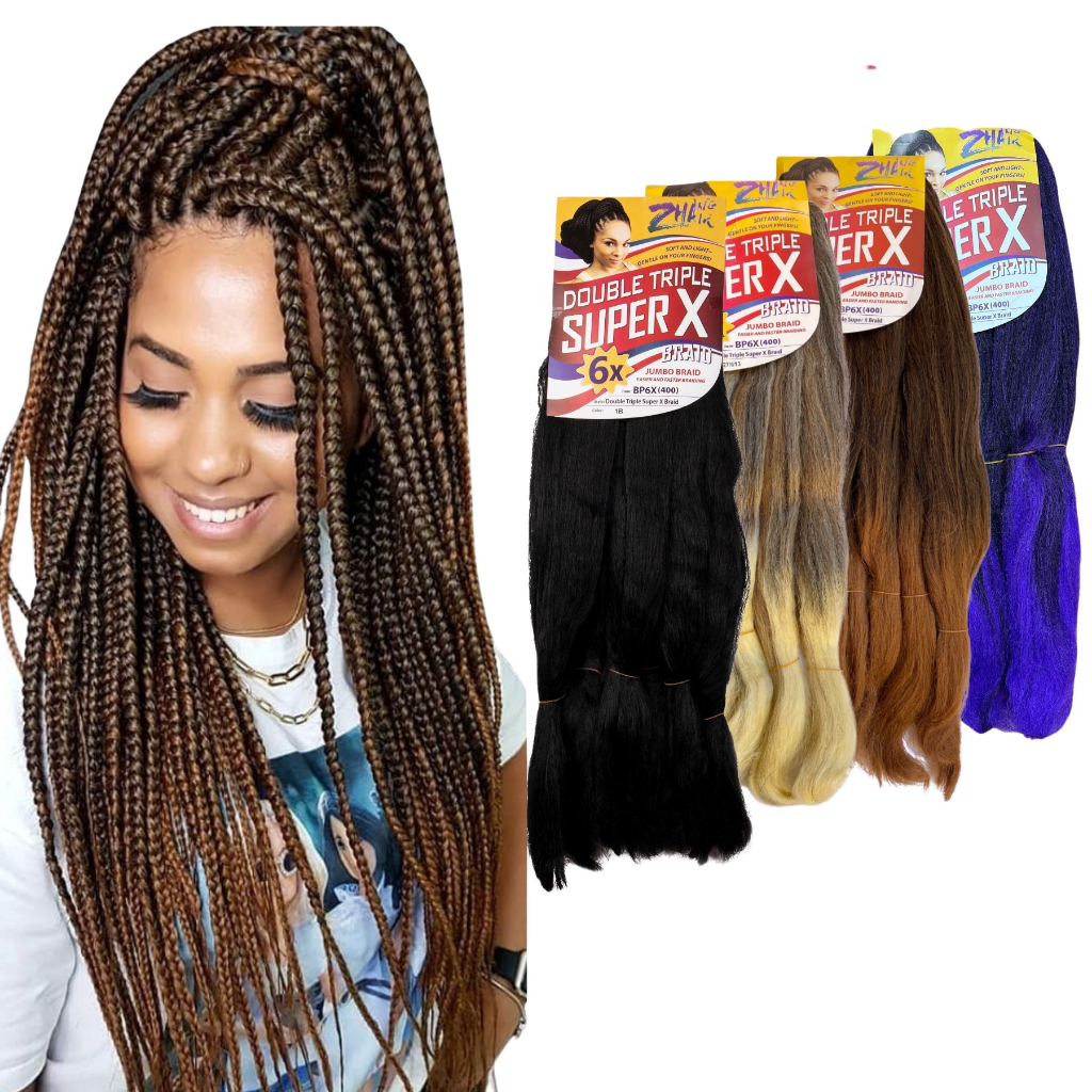 Cabelo Jumbo Para Trança Super X Jumbão 400 Gramas Box Braids Longo ...