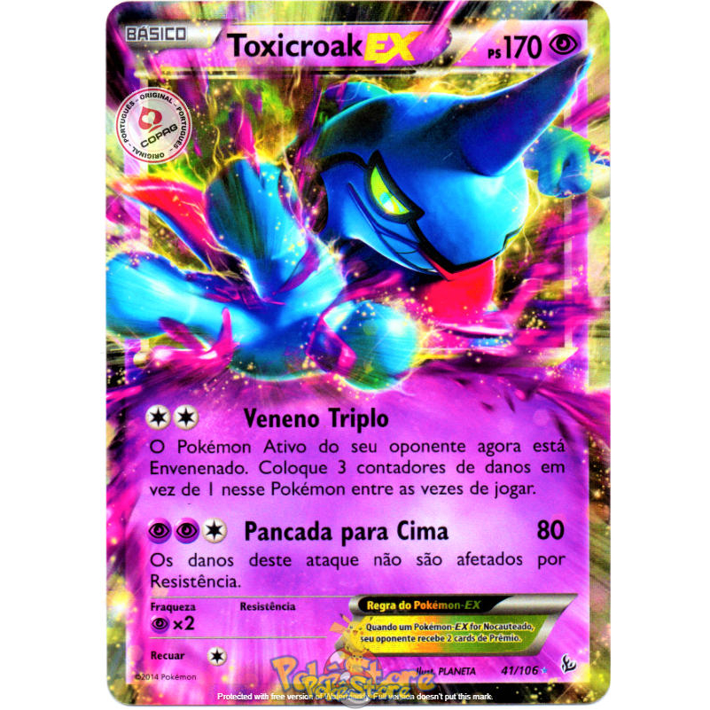 Carta Pokemon Toxicroak Ex Portugus Card Original Copag | Shopee Brasil