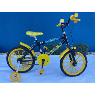 Bicicleta Infantil Aro 16 Moto Bike C/ Rodinha Menino - Glumi