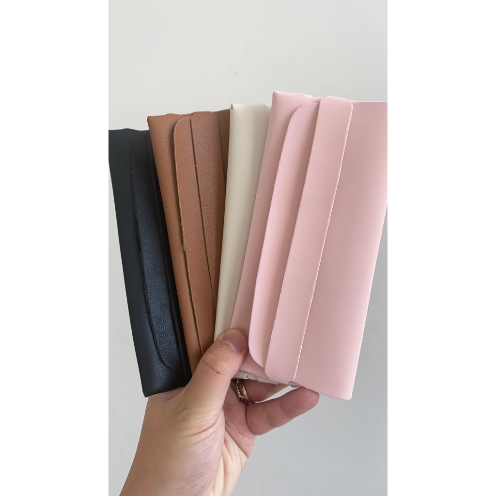 Kit 10 Porta óculos estojo couro ecológico case