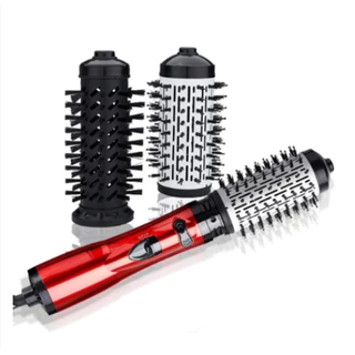 2 Em 1 Um Passo Escova Rotativa Pente De Ar Quente Curling Ferro Secador De Cabelo Para O Styling