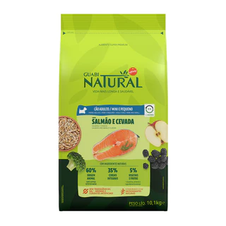 Ração Guabi Natural Cães Adultos Porte Mini e Pequeno Salmão e Cevada 10,1kg