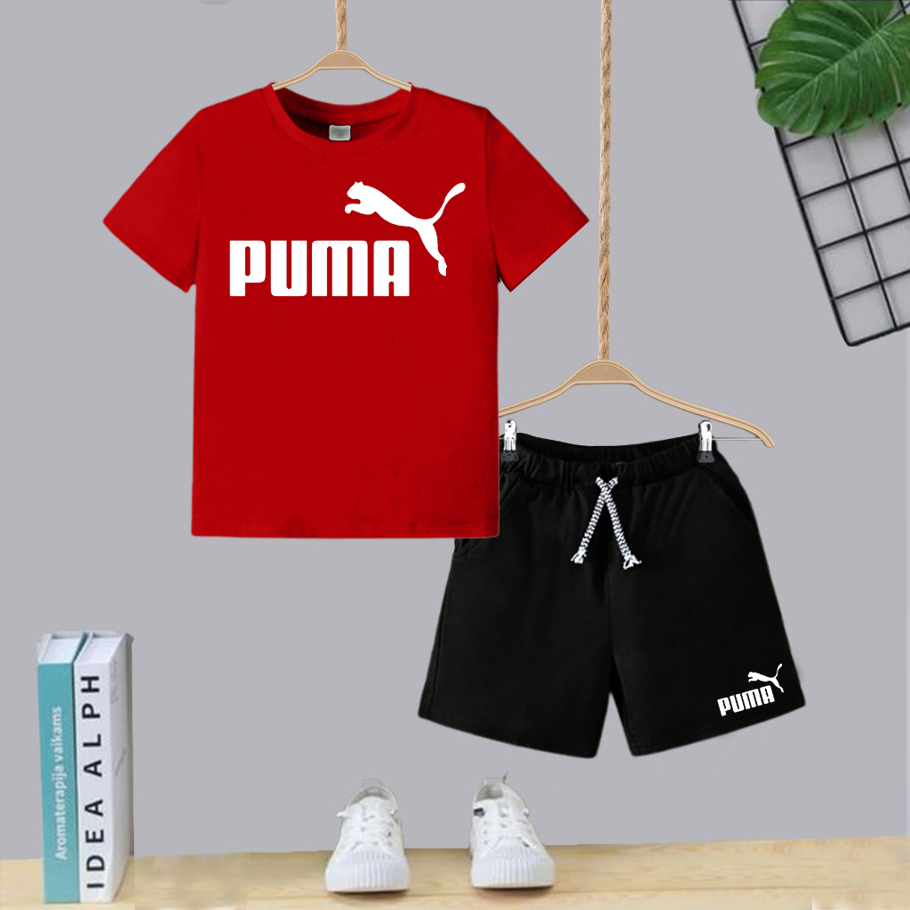 Conjunto Infantil Menino Camiseta e Bermuda Roupa Criança Masculino Verão Novo
