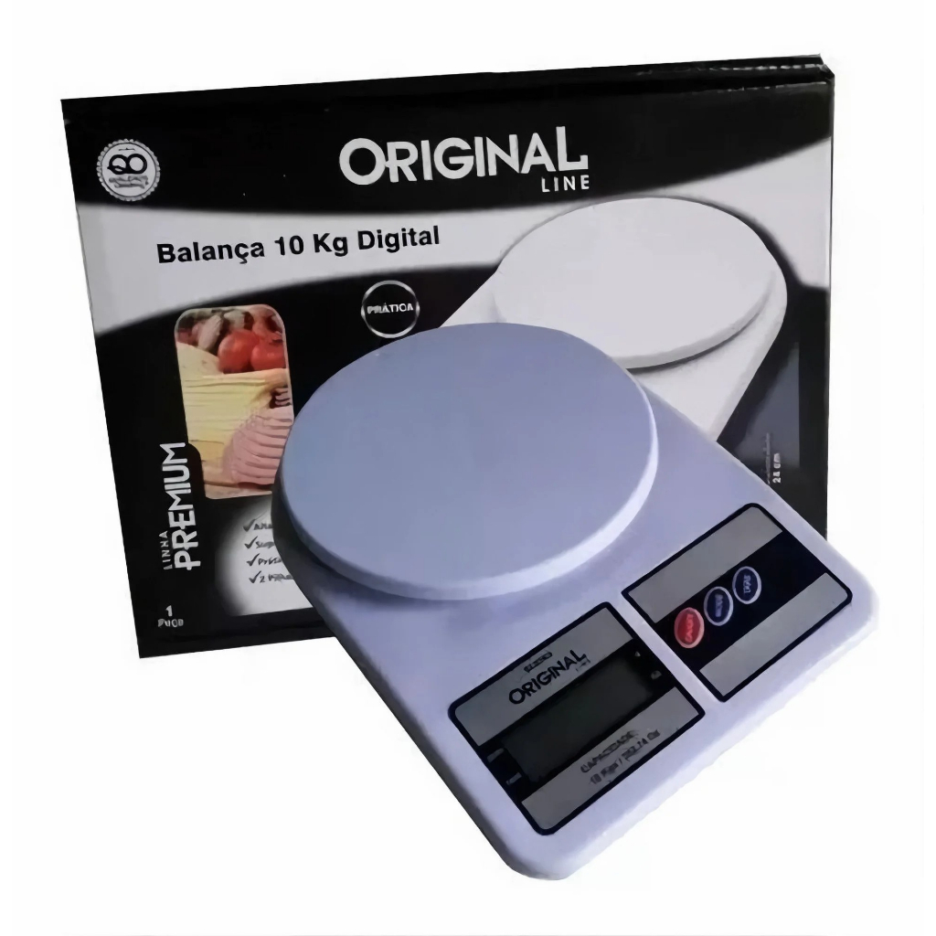 Balança Digital 10kg Flat Premium Original Line | Shopee Brasil