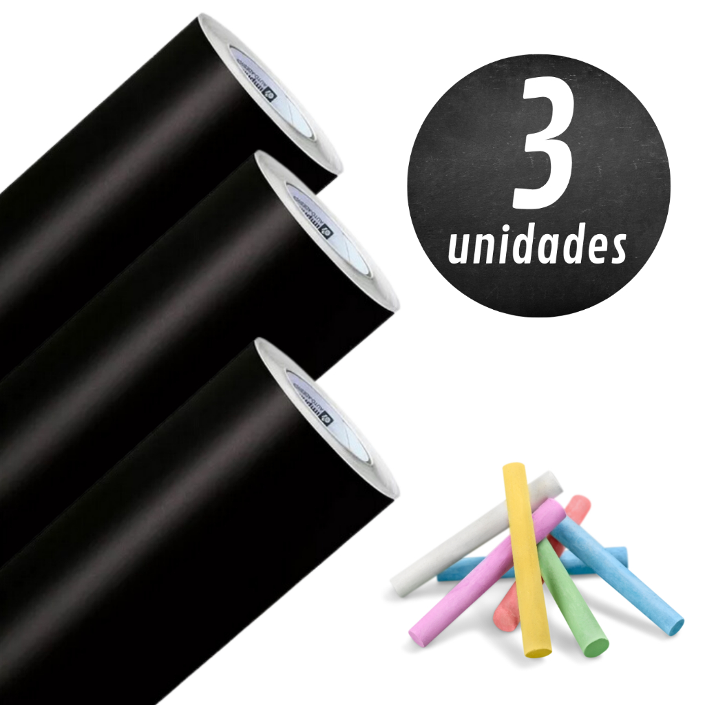 Kit Un Papel De Parede Adesivo Lousa Quadro Preto M E Giz Shopee Brasil