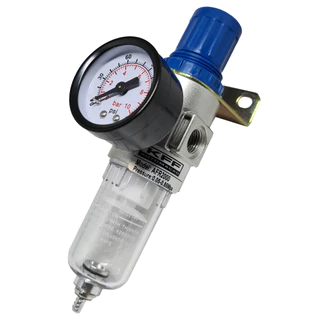 Filtro Regulador Ar Compressor 1/4 Com Manômetro E Suporte Pintura