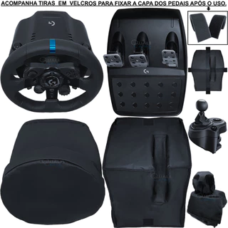 Kit de Capas Protetoras p/ Volante, Base e Pedais G29/G920/G923 + Capa p/ Câmbio Driving Force Shifter Logitech