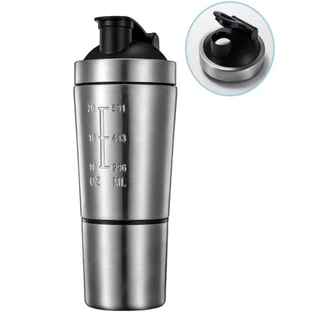 Garrafa Esportiva Hermética Com Misturador De 750ml 304 De Aço Inoxidável Protein Shaker Cup