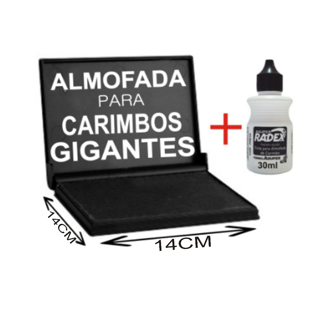 Almofada Para Carimbos 14CM X 14CM, Carimbo Grande, Carimbeira Kraft ...
