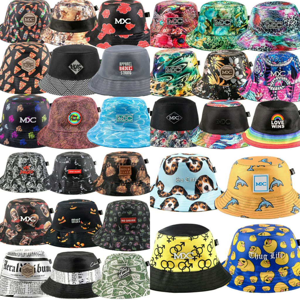 Chapéu Bucket Hat MXC BRASIL Feminino E Masculino Estilo Tumblr Diversos