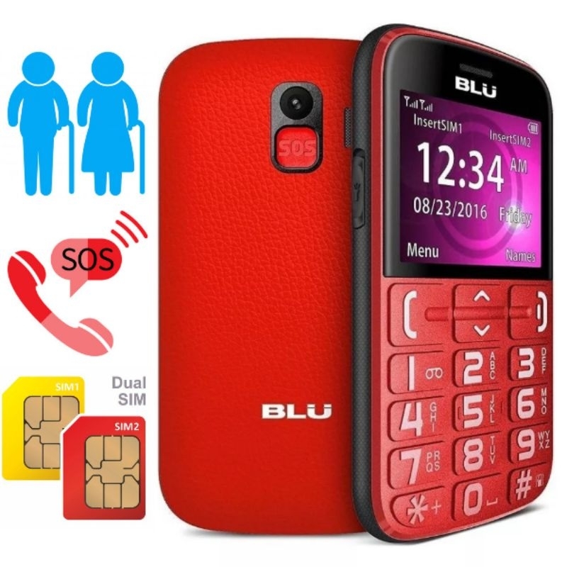 Celular Blu Joy 4G para Idoso Tecla SOS Tecla Grande Dual Chip Lanterna ...