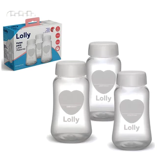 Pote para Armazenar Leite Materno Lolly c/ 3 unidades