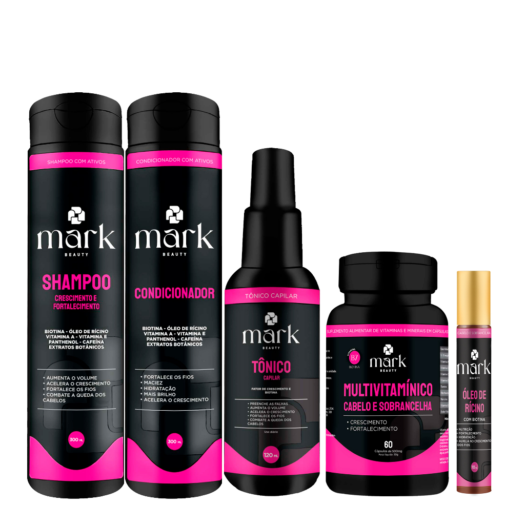 Kit para crescimento capilar fortalecimento cabelo antiqueda | Shopee ...