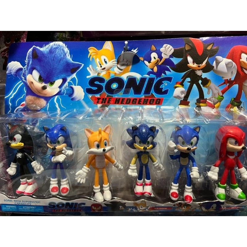 Boneco Sonic 28cm Azul Personagem Jogo Videogame Caixa
