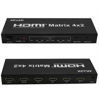 Matrix Hdmi 4x2 Switch Splitter 1080p 4k 3d Com Controle