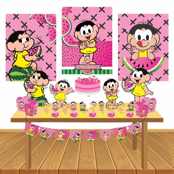 Kit Festa Infantil Magali Rosa Lembrancinha Decoração Menina | Shopee ...