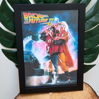 Quadro decorativo com moldura e vidro De Volta para o Futuro pôster filme geek nerd