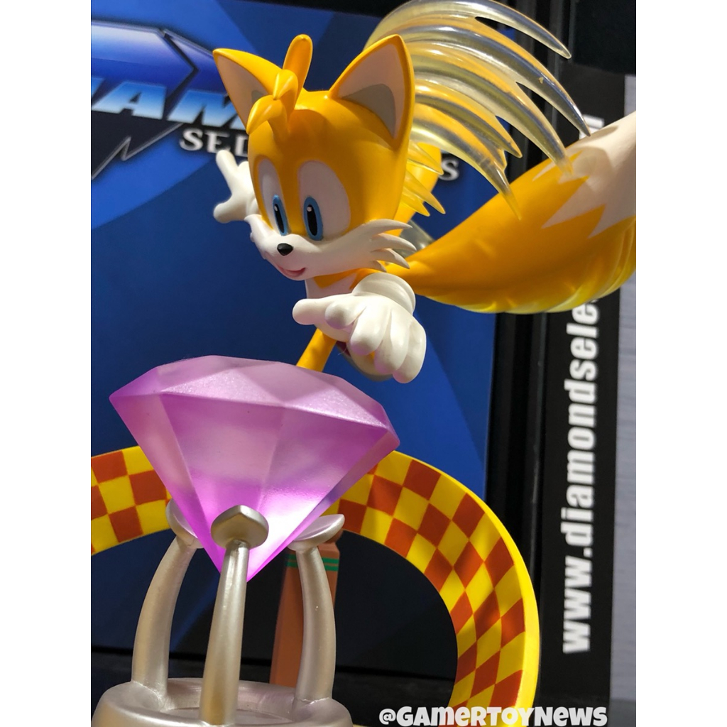 Estátua Tails Gallery Diorama Diamond Sonic Original Lacrada