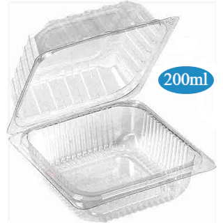 100 EMBALAGENS DESCARTÁVEIS QUADRADA PARA DOCE MOUSSE BOLO DE POTE BIPACK BP641 200ml