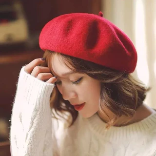 Boina Feminina estilo Francesa moda retror Feltro Pronto Entrega