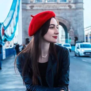 Boina Feminina estilo Francesa moda retror Feltro Pronto Entrega