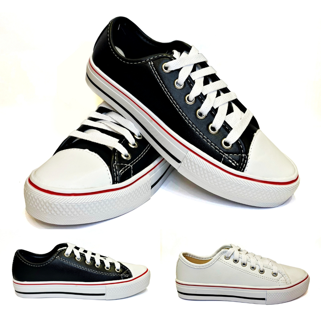Tênis Feminino Estilo All Star Moda Casual Preto E Branco 34 Ao 39