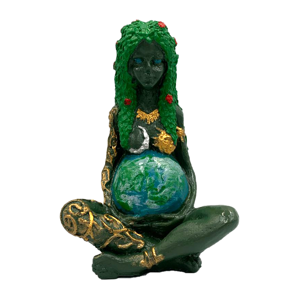 Deusa Gaia Estatua Em Resina Wicca Geia, Gaea Ou Gé 5cm Resina