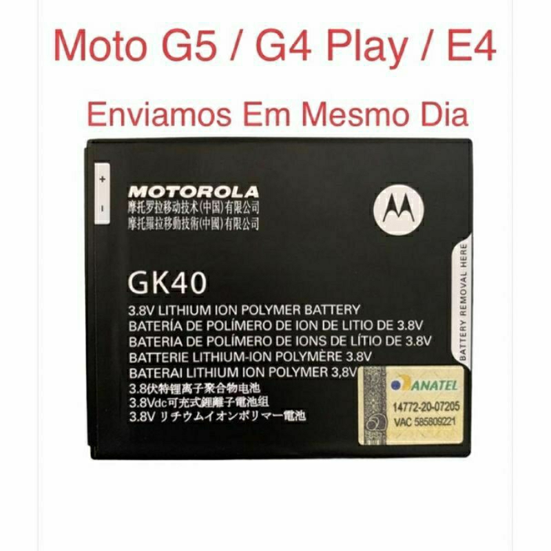 Bateria Motorola Moto G4 Play Moto G5 GK40 7177