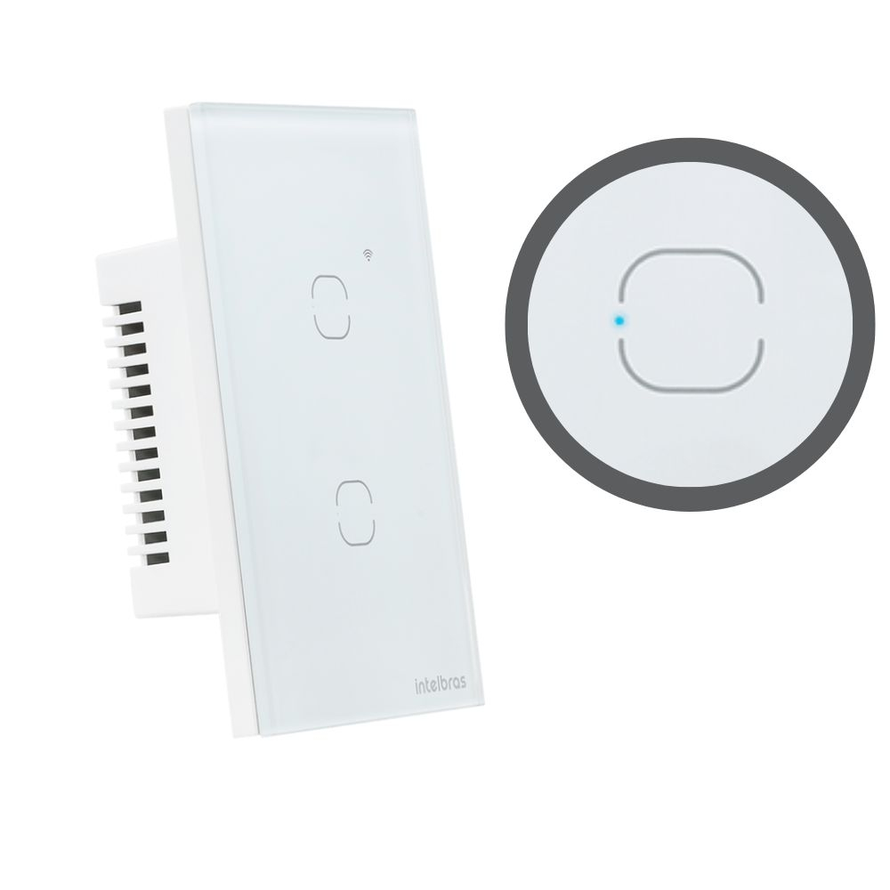 Interruptor Touch Smart Wi-Fi 2 Teclas Branco Intelbras EWS 1002BR