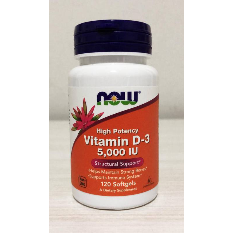 Vitamina D3 5000 Ui 120 Caps - Now Foods Importada Original | Shopee Brasil