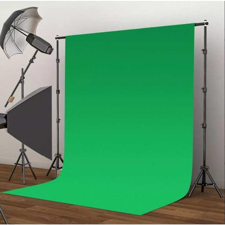 3m X 1,80m - Pano Verde tecido Chroma Key Fundo infinito Verde Infinito Gravação de Vídeos para edição de foto Live Zoom Oferta