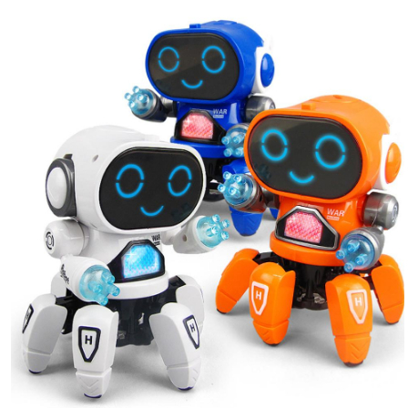Mini Robô Cóptero Dançante Com Hélice Luzes E Sons Movimentos