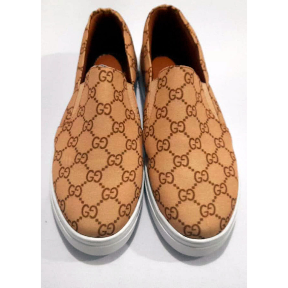 Tênis Slip On Gucci Creme Feminino Inspiração Grife Confortável Tam. 33