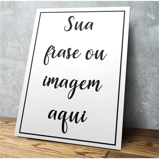 Quadro decorativo | Placa personalizada | Sua imagem ou frase aqui