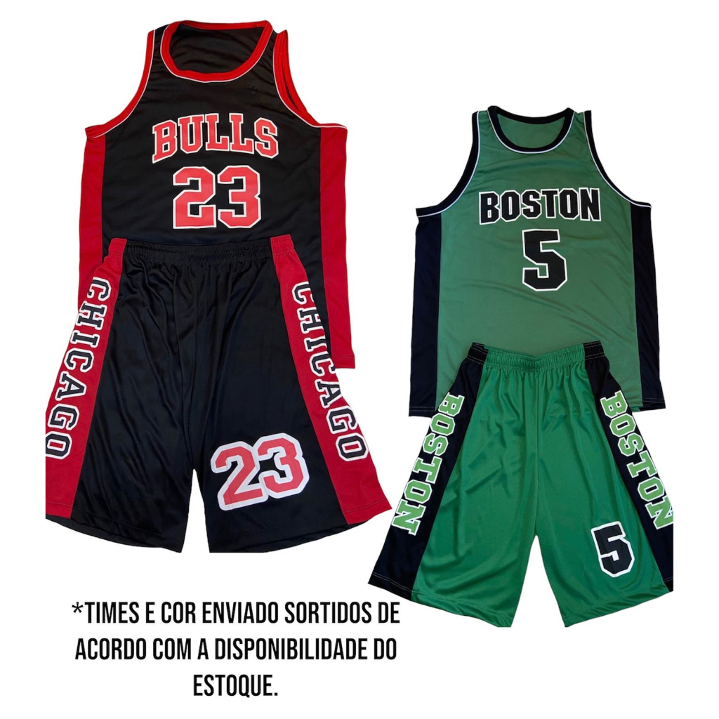 Kit 2 Conjunto de Basquete Adulto Melhores Times | Shopee Brasil